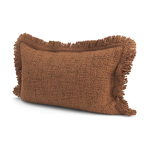 Mercana Kambal 13x21 Mahogany Cotton Pillow Cover w/Down Filler 71553-CFD
