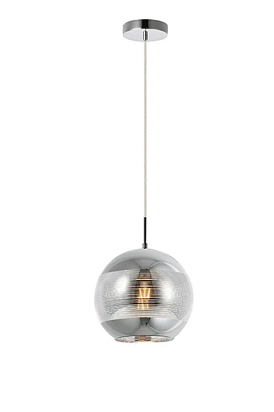 Elegant Reflection Collection Pendant D9.5In H9.5In LT:1 Chrome Finish LDPD2012 CLOSEOUT