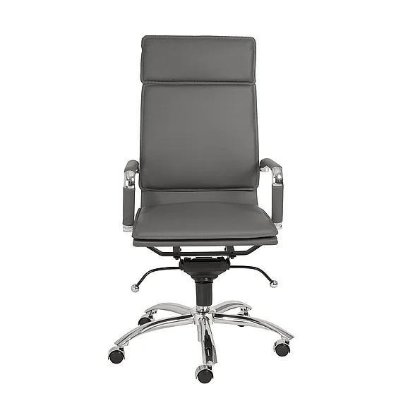 Euro Style Gunar Pro High Back Office Chair in Gray with Chromed Steel Base 01264GRY