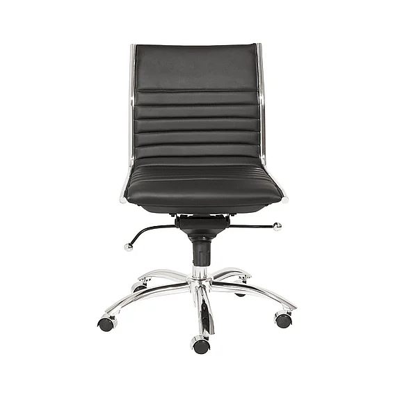 Euro Style Dirk Low Back Office Chair w/o Armrests 01266BLK