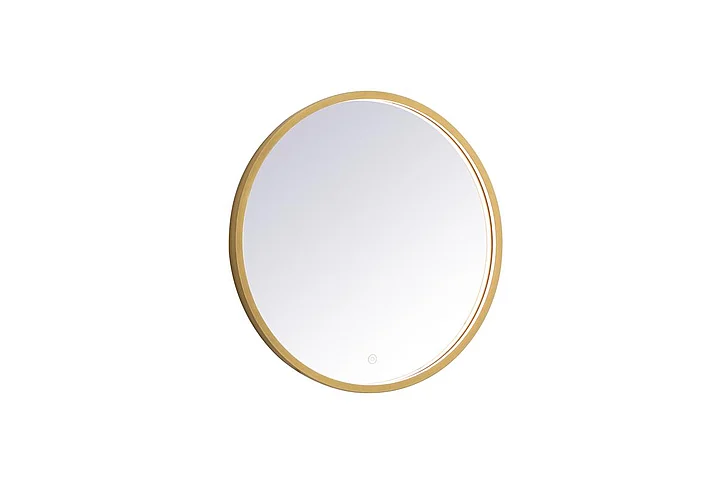 Elegant Pier 24 In. Led Mirror with Adjustable Color Temperature 3000K/4200K/6400K in Brass MRE6024BR