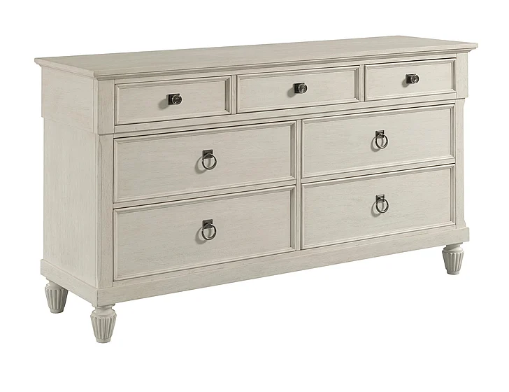 American Drew Grand Bay Saybrook Drawer Dresser in Egret 016-130