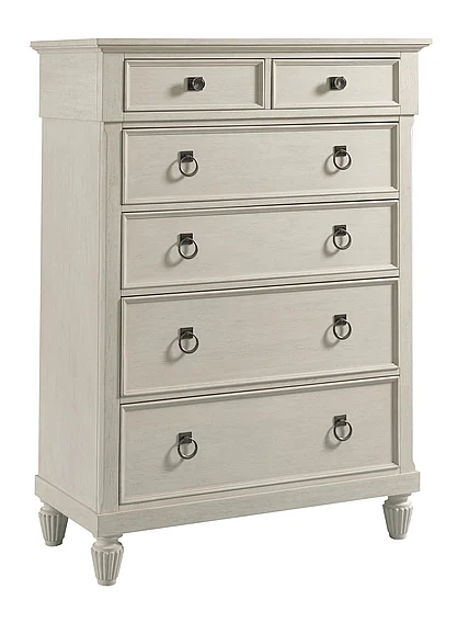 American Drew Grand Bay Tybee Drawer Chest in Egret 016-215