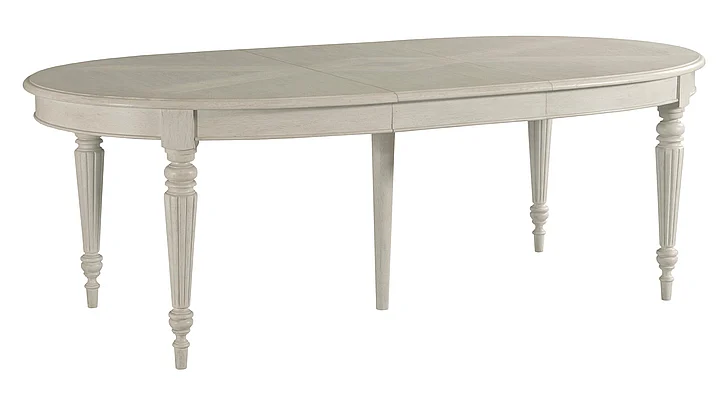 American Drew Grand Bay 7-Piece Serene Oval Dining Table Set in Egret