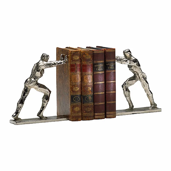 Cyan Design Iron Man Bookends in Silver 02106