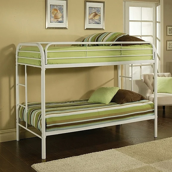 ACME Thomas Twin/Twin Bunk Bed in White 02188WH