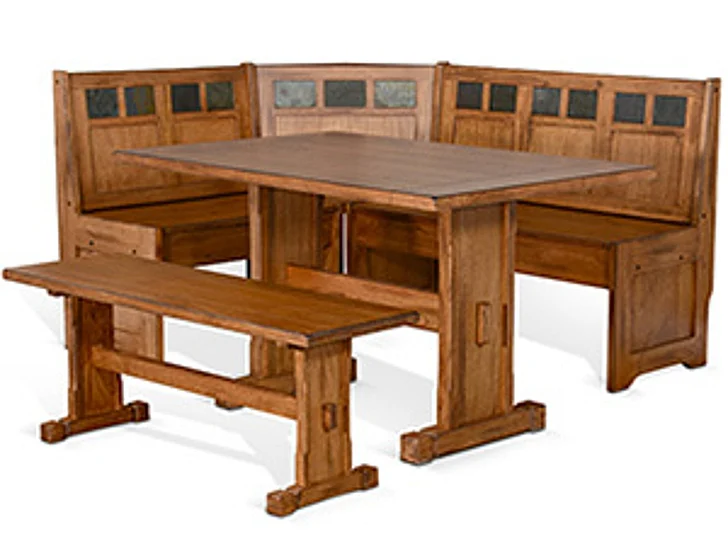 Sunny Designs Sedona 4-Piece Dining Room Set in Rustic Oak
