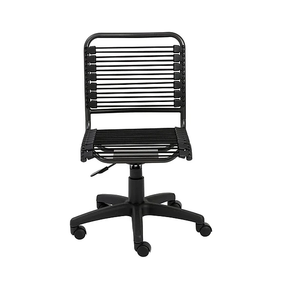 Euro Style Bungie Low Back Office Chair in Black with Graphite Black Frame and Black Base 02541