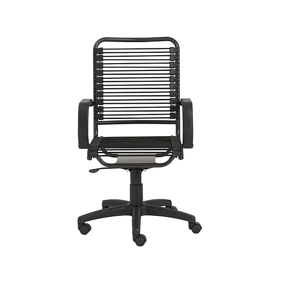 Euro Style Bradley Bungie Office Chair in Black with Graphite Frame and Black Base 02548