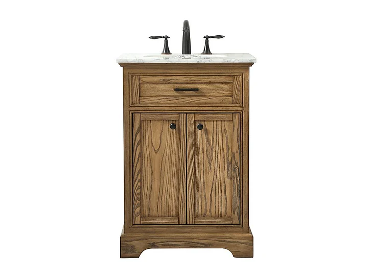Elegant 24 In. Single Bathroom Vanity in Driftwood VF15024DW
