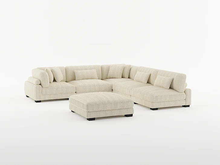Homelegance Traverse 6-Piece Modular Sectional in Gray 8555GY*3CR3AC