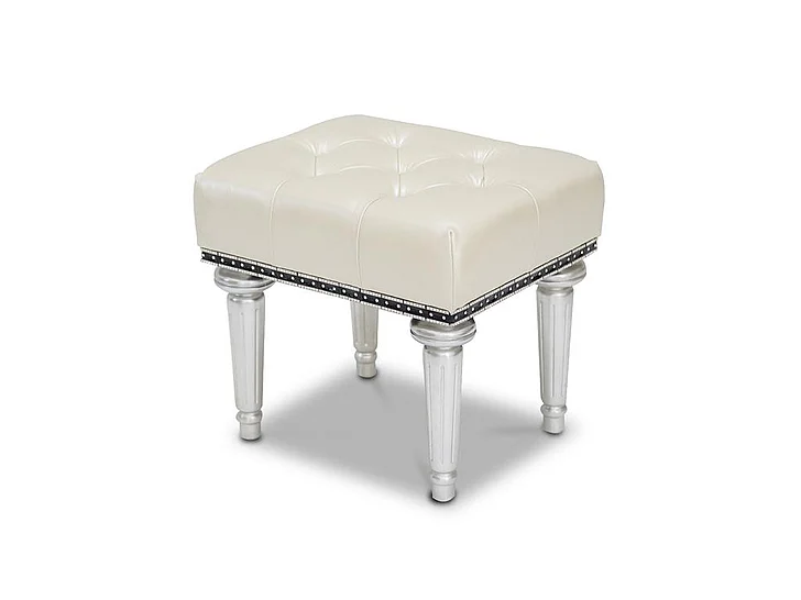 Aico Hollywood Swank Crystal Croc Vanity Bench in Creamy Pearl 03804-14 CLOSEOUT