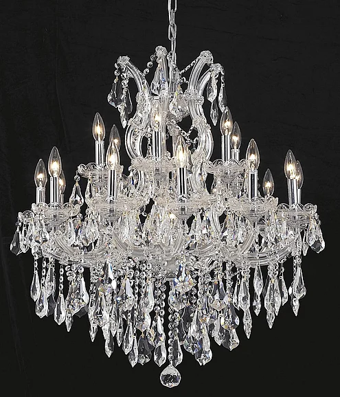 Elegant Maria Theresa 19 Light Chrome Chandelier Clear Royal Cut Crystal 2801D30C/RC