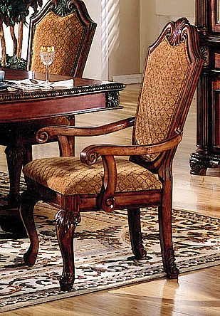 Acme Chateau De Ville Arm Chairs in Cherry 04078 (Set of 2)
