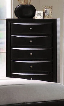 Acme Ireland 5-Drawer Chest in Black 04166