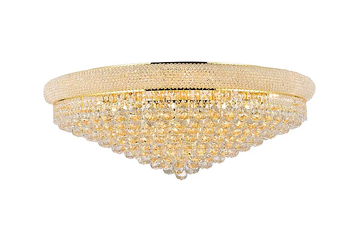 Elegant Primo 20 Light Gold Flush Mount Clear Royal Cut Crystal V1800F36G/RC