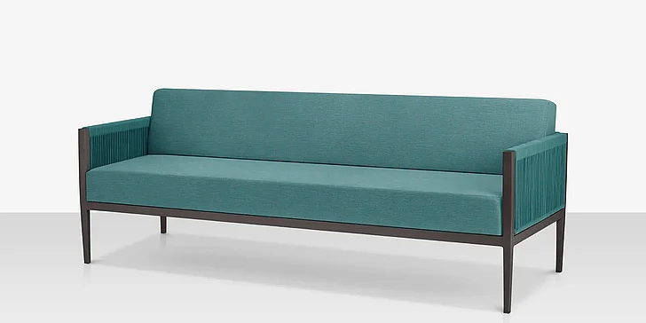 DecoScape Skye Sofa in Tex Gray Frame/Teal Durarope SF-3303-103-TXG-TGR