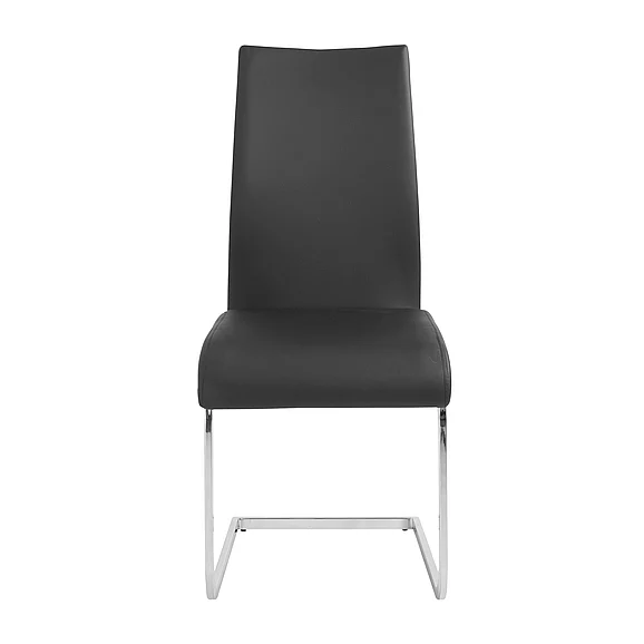 Euro Style Epifania Dining Chair in Black with Chrome Legs (Set of 2) 05093BLK-MP2