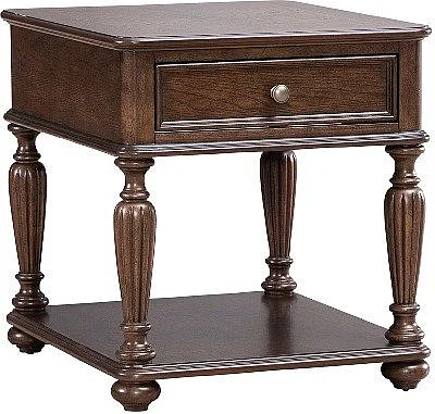 Liberty Furniture Allington Rectangular End Table in Satin Sienna 418-OT1022