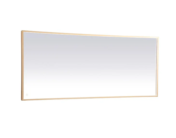 Elegant Pier 30X72 In. Led Mirror with Adjustable Color Temperature 3000K/4200K/6400K in Brass MRE63072BR