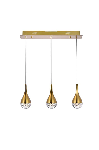 Elegant Amherst 24 In. Led Pendant in Satin Gold 3803D24SG