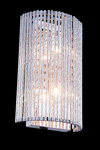 Elegant Influx 2 Light Chrome Wall Sconce Clear Royal Cut Crystal V2092W7C/RC CLOSEOUT