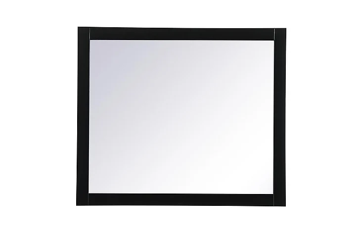 Elegant Aqua Vanity Mirror 42X36 In. in Black VM24236BK