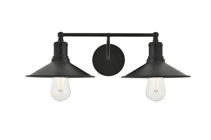 Elegant Etude 2 Light Black Wall Sconce LD4033W21BK