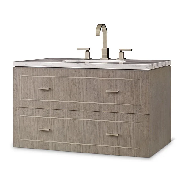 Ambella Home Albany Medium Wall Sink Chest in Warm Grey 07230-110-201