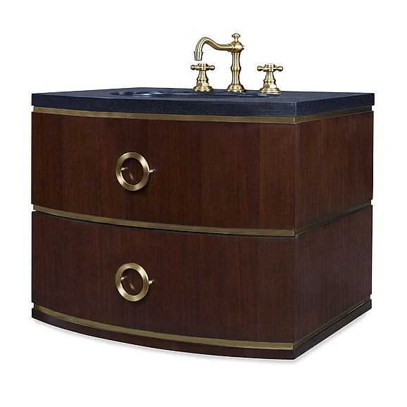 Ambella Home Cirque Wall Sink Chest in Dark Walnut 07231-110-212