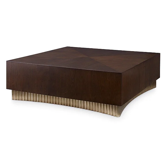 Ambella Home Palisade Square Cocktail Table in Mahogany/American Walnut 07246-920-010