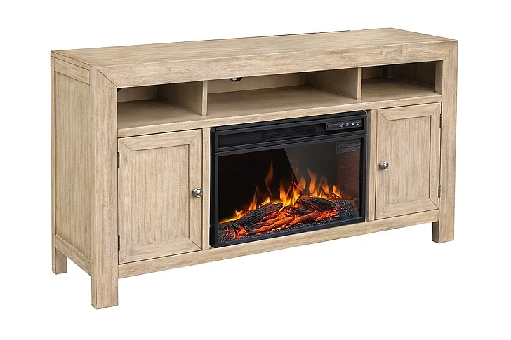 Cottage Creek Lauderdale Fireplace Cabinet in White 8171-7038