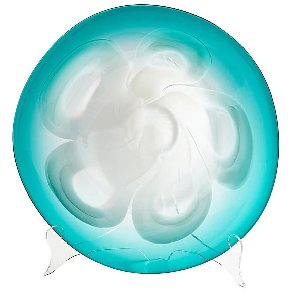 Cyan Design Flower Power Plate | Blue - Small 7257