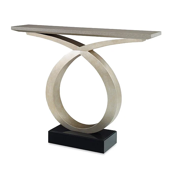 Ambella Home Loophole Console Table in Grey/Silver/Black 07286-850-002