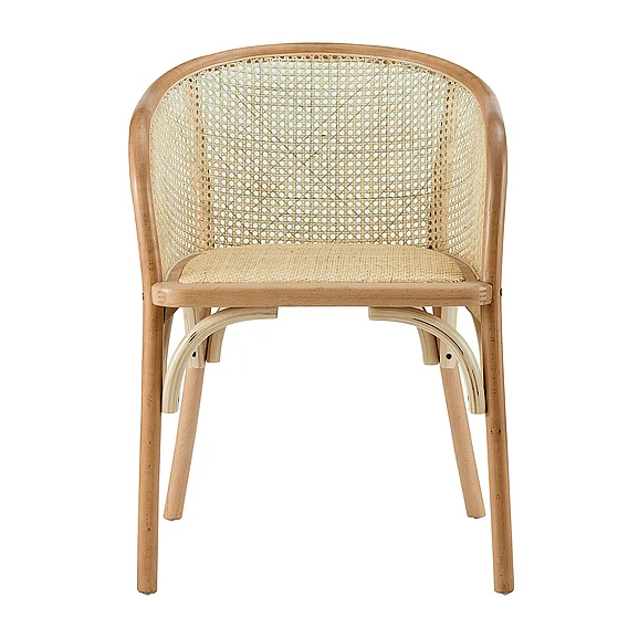 Euro Style Elsy Armchair in Natural with Natural Rattan Seat 08190NAT-MP1 CLOSEOUT