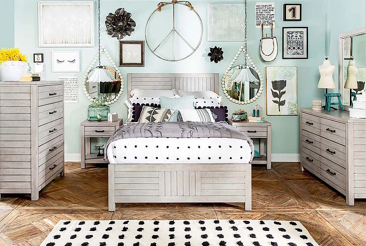 Legacy Classic Summer Camp 2pc Youth Bedroom Set in Stone Path Gray
