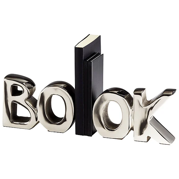 Cyan Design The Book Bookends | Nickel 8944