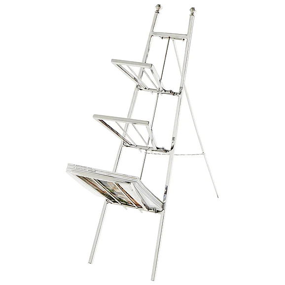 Cyan Design Easel Magazine Rack | Polished Nickel 8976