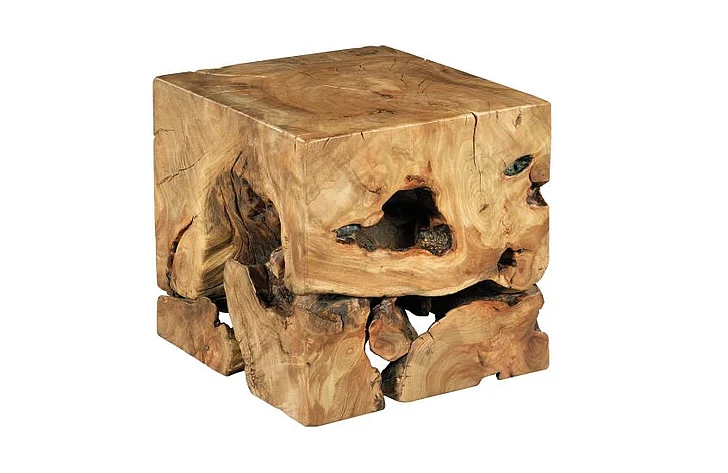 Hammary Hidden Treasures Square Root Table in Natural (Set of 2) 090-1015