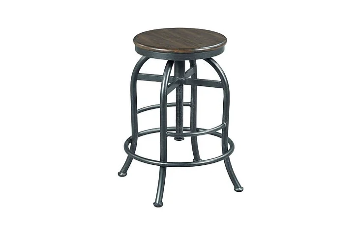 Hammary Hidden Treasures Adjustable Height Pub Stool in Brown 090-878