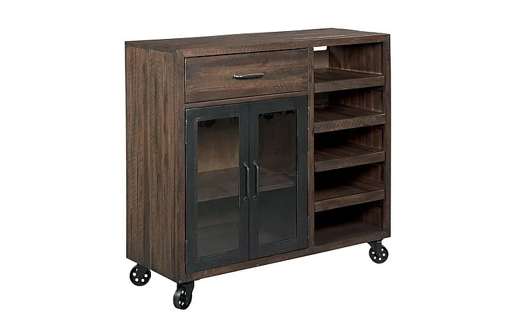 Hammary Hidden Treasures Bar Trolley in Brown 090-879