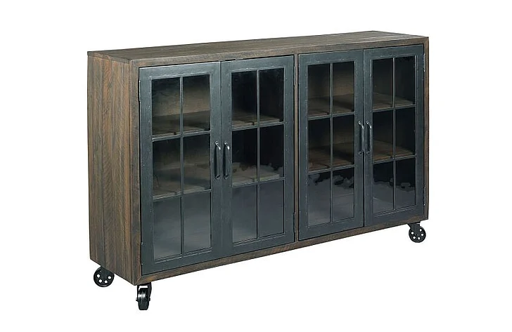 Hammary Hidden Treasures Trolley Door Cabinet in Brown 090-880