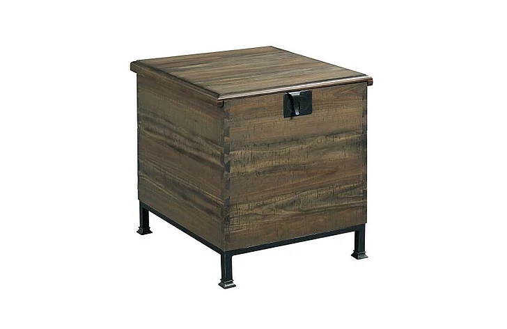 Hammary Hamilton Hidden Treasure Milling Chest End Table in Brown 090-884 CLOSEOUT