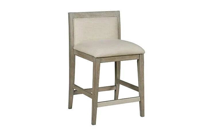 Hammary Hamilton Hidden Treasure Trestle Counter Height Barstool in Gray 090-988 CLOSEOUT