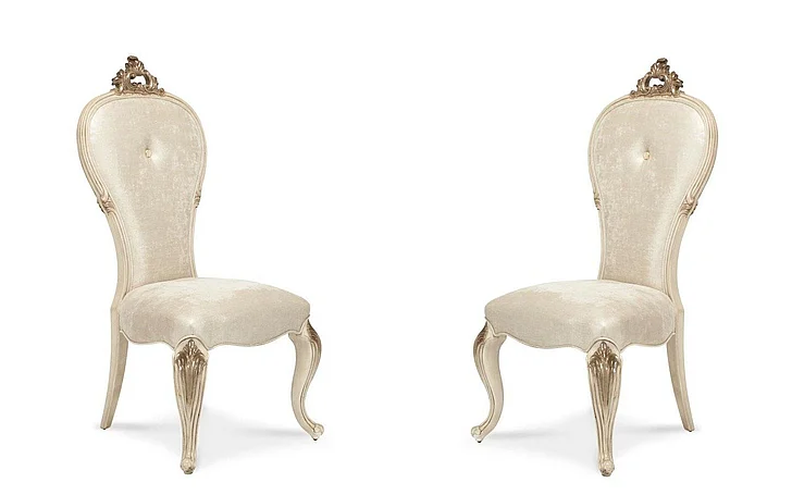 Aico Platine de Royale Side Chair in Champagne (Set of 2) 09003-201