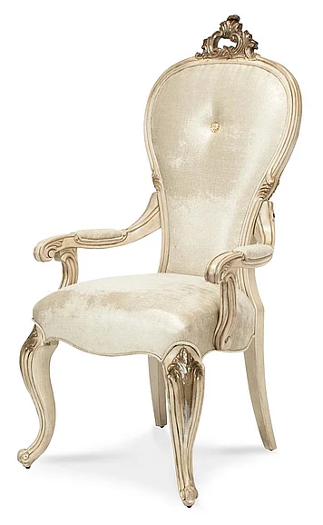 Aico Platine de Royale Arm Chair in Champagne (Set of 2) 09004-201