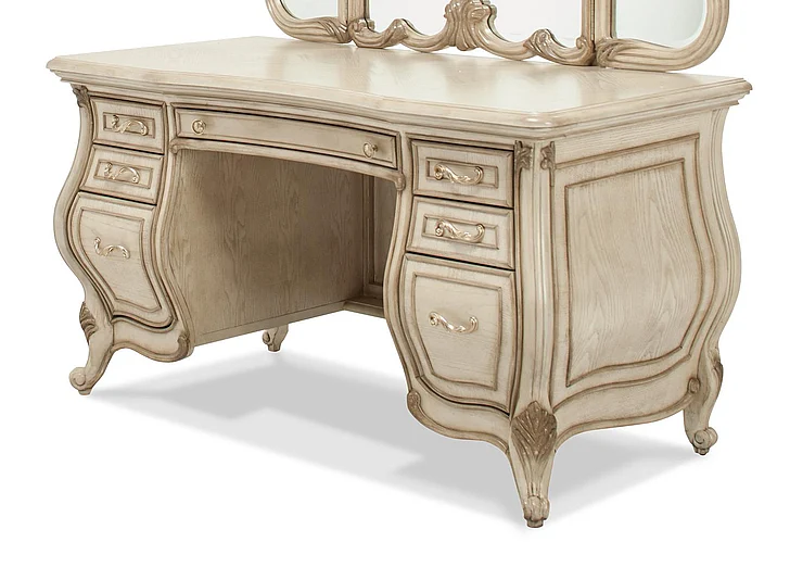 Aico Platine de Royale Vanity/Desk in Champagne 09058-201