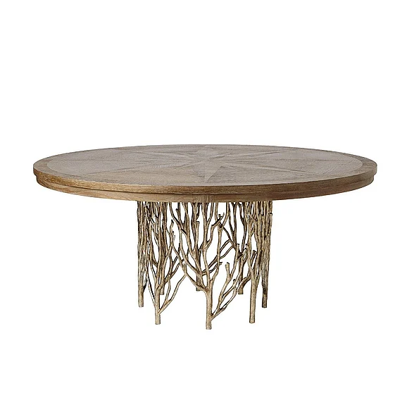Ambella Home Forest Dining Table in Ivory/Silver 09136-600-064