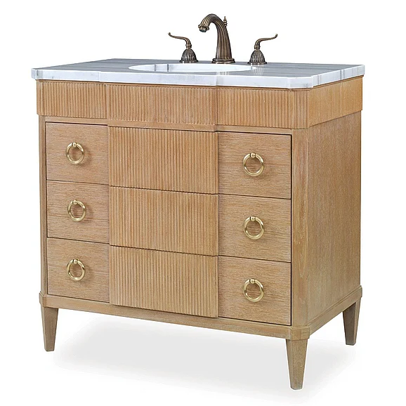 Ambella Home Tambour Sink Chest in Oak/Ceruse 09139-110-401