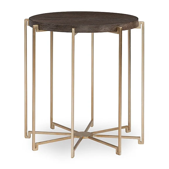 Ambella Home Radiate Side Table in Oak/Antique Silver 09147-900-002
